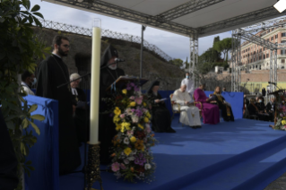13-Ceremonia final del Encuentro de Oración por la Paz organizado por la Comunidad de Sant’Egidio: "Pueblos hermanos, tierra futura. Religiones y culturas en diálogo"
