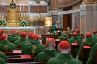 5-Concelebração Eucarística com os Cardeais presentes em Roma, por ocasião do 25º aniversário de Ordenação Episcopal do Santo Padre 