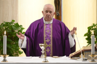 3-Holy Mass presided over by Pope Francis at the <i>Casa Santa Marta</i> in the Vatican: "The disease of sloth and the water that regenerates us"