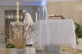 5-Holy Mass presided over by Pope Francis at the Casa Santa Marta in the Vatican: "To be filled with joy"