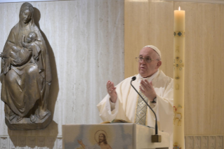 4-Holy Mass presided over by Pope Francis at the Casa Santa Marta in the Vatican: "To be filled with joy"