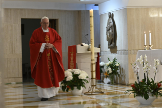 0-Holy Mass presided over by Pope Francis at the Casa Santa Marta in the Vatican: "The faith needs to be transmitted - offered - above all with witness"