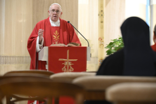 3-Messe quotidienne dans la chapelle de la résidence Sainte-Marthe : « La foi doit être transmise, elle doit être offerte, en particulier à travers le témoignage »
