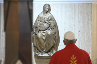 11-Misa celebrada por el papa Francisco de forma privada en la capilla de la Casa Santa Marta. <i>La fe debe ser transmitida, debe ser ofrecida, especialmente con el testimonio</i>