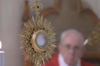 10-Misa celebrada por el papa Francisco de forma privada en la capilla de la Casa Santa Marta. <i>Día de fraternidad, día de penitencia y oración</i>