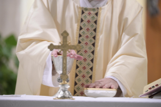 6-Holy Mass presided over by Pope Francis at the Casa Santa Marta in the Vatican: "Christ died and rose for us: the only medicine against the worldly spiri"t