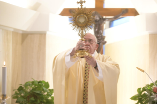 8-Holy Mass presided over by Pope Francis at the Casa Santa Marta in the Vatican: "His consolation is close, true and opens the doors of hope"