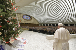 0-An die Delegationen, die die Krippe und den Weihnachtsbaum auf dem Petersplatz gespendet haben