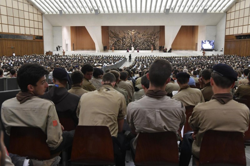 Miles de scouts europeos, con el Papa