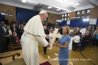 11-Apostolic Journey: Visit to "Our Lady, Queen of the Angels" School and meeting with children and immigrant families 