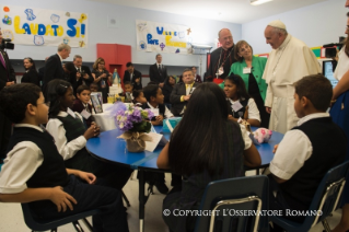 20-Apostolic Journey: Visit to "Our Lady, Queen of the Angels" School and meeting with children and immigrant families 