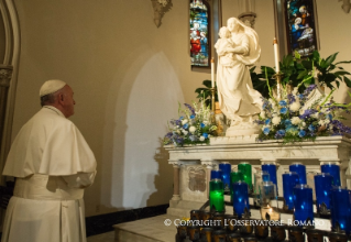6-Viaje apostólico: Visita al centro caritativo de la parroquia de St. Patrick y encuentro con los sintecho