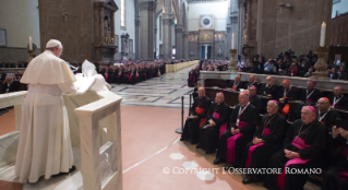 2-Visita pastoral: Encuentro con los participantes en el V Congreso de la Iglesia italiana en Florencia