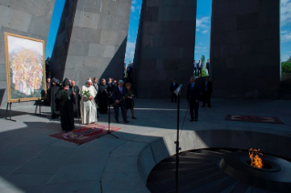 22-Apostolic Journey to Armenia: Visit to the Tzitzernakaberd Memorial Complex
