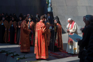 21-Apostolic Journey to Armenia: Visit to the Tzitzernakaberd Memorial Complex