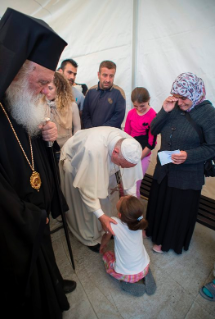6-Visita Apostólica a Lesbos (Gr&#xe9;cia): Encontro com os refugiados 