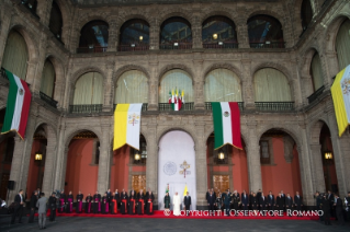 5-Apostolic Journey to Mexico: Meeting with authorities, representatives of civil society and the diplomatic corps