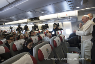1-Palabras del Santo Padre a los periodistas durante el vuelo La Habana-M&#xe9;xico