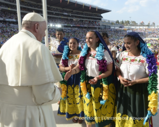 11-Apostolic Journey to Mexico: Meeting with young people in the &#x201c;Jos&#xe9; Mar&#xed;a Morelos y Pav&#xf3;n&#x201d; stadium