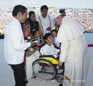 0-Apostolic Journey to Mexico: Meeting with families in the &#x201c;V&#xed;ctor Manuel Reyna&#x201d; stadium
