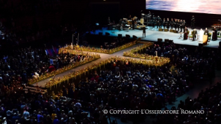 8-Viaje apostólico a Suecia: Evento ecuménico en el Malmoe Arena