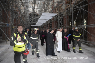 13-Pastoral Visit: Meeting with the people affected by the earthquake in Piazza Duomo