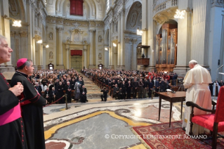 6-Pastoralbesuch in Cesena und Bologna: Begegnung mit Priestern, Ordensleuten, Seminaristen und St&#xe4;ndigen Diakonen