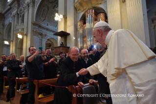 16-Pastoralbesuch in Cesena und Bologna: Begegnung mit Priestern, Ordensleuten, Seminaristen und St&#xe4;ndigen Diakonen