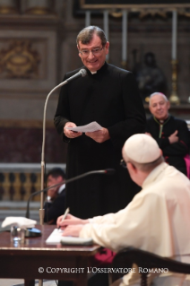 14-Pastoralbesuch in Cesena und Bologna: Begegnung mit Priestern, Ordensleuten, Seminaristen und St&#xe4;ndigen Diakonen