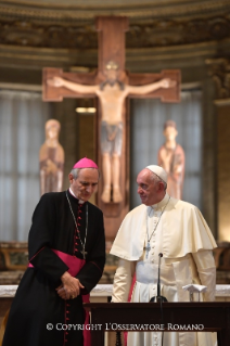 21-Pastoralbesuch in Cesena und Bologna: Begegnung mit Priestern, Ordensleuten, Seminaristen und St&#xe4;ndigen Diakonen