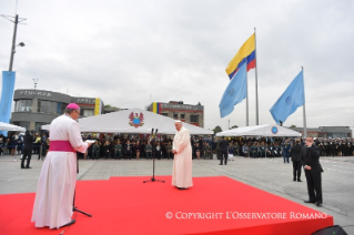 2-Viaggio Apostolico in Colombia: Parole ai militari e alle forze dell'ordine nell'Aeroporto Militare CATAM