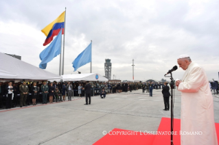 1-Viaggio Apostolico in Colombia: Parole ai militari e alle forze dell'ordine nell'Aeroporto Militare CATAM