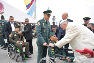 4-Viaggio Apostolico in Colombia: Parole ai militari e alle forze dell'ordine nell'Aeroporto Militare CATAM