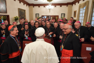 4-Apostolic Journey to Colombia: Encounter with the Executive Committee of the Latin American Episcopal Council, CELAM