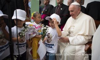 9-Apostolic Journey to Colombia: Encounter in "Hogar San José" children's home