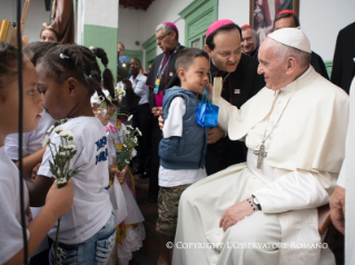 5-Apostolic Journey to Colombia: Encounter in "Hogar San Jos&#xe9;" children's home 