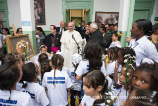 15-Apostolic Journey to Colombia: Encounter in "Hogar San José" children's home