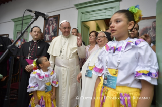 2-Apostolic Journey to Colombia: Encounter in "Hogar San José" children's home