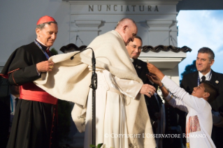 12-Viaggio Apostolico in Colombia: Arrivo alla Nunziatura Apostolica