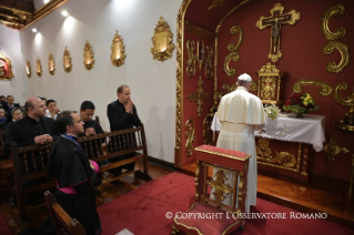 0-Apostolische Reise nach Kolumbien: Ankunft in der Apostolischen Nuntiatur von Bogot&#xe1;