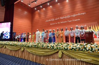 16-Apostolic Journey to Myanmar: Meeting with Authorities, the Civil Society and the Diplomatic Corps