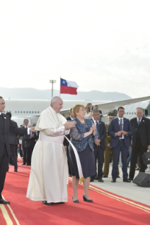 6-Apostolische Reise nach Chile: Willkommenszeremonie