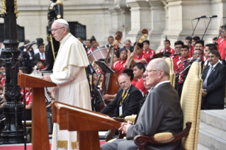 2-Viagem Apostólica ao Peru: Encontro com as Autoridades, com a Sociedade civil e com o Corpo Diplomático