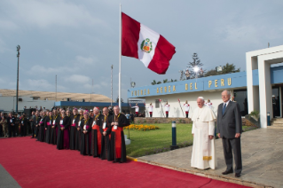 7-Apostolische Reise nach Peru: Willkommenszeremonie