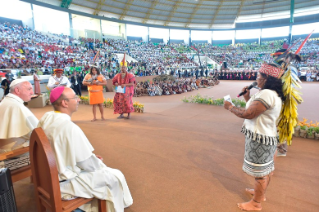 18-Apostolic Journey to Peru: Meeting with indigenous people of the Amazon Region