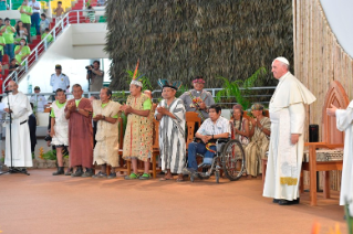 23-Apostolic Journey to Peru: Meeting with indigenous people of the Amazon Region