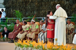 13-Apostolic Journey to Peru: Meeting with indigenous people of the Amazon Region