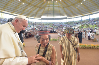 3-Apostolic Journey to Peru: Meeting with indigenous people of the Amazon Region