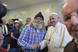 5-Apostolic Visit to Ireland: Visit to the day centre for homeless families of the capuchin fathers