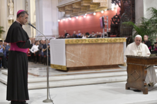 0-Pastoralbesuch in der Diözese Palermo: Begegnung mit dem Klerus, Ordensleuten und Seminaristen